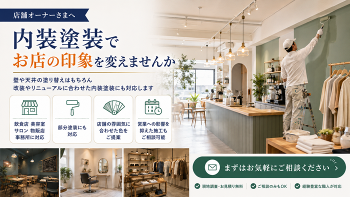 店舗の内装塗装